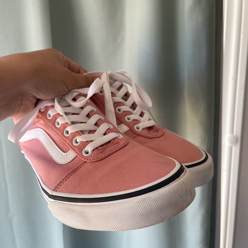 Vans Women's Pink Canvas Sneakers - Picture 4 of 8